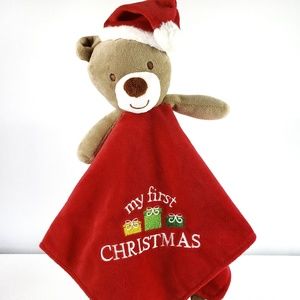 My 1st Christmas Baby Starters Lovey EUC Holiday Bear